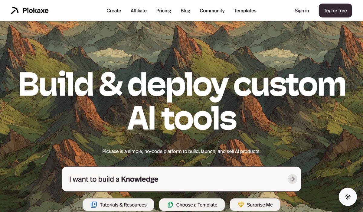 Pickaxe - Build and deploy AI tools