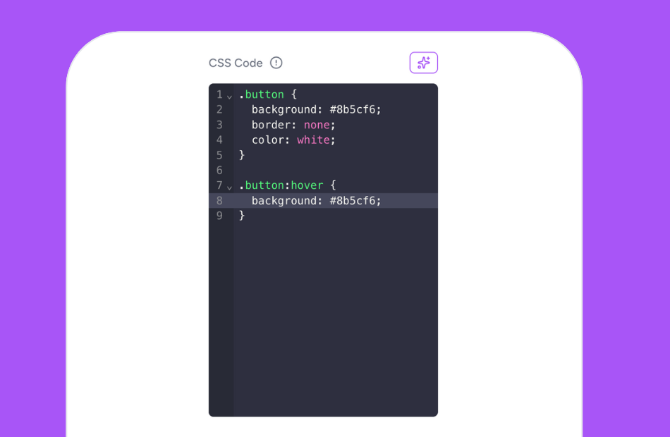 Custom CSS code