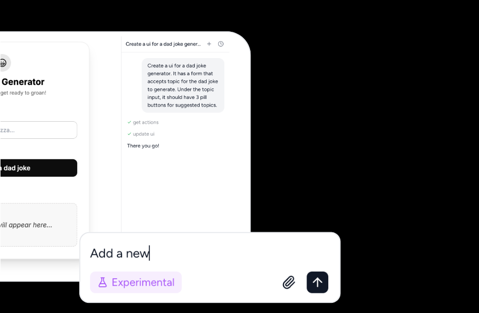 Chat with AI to build UI