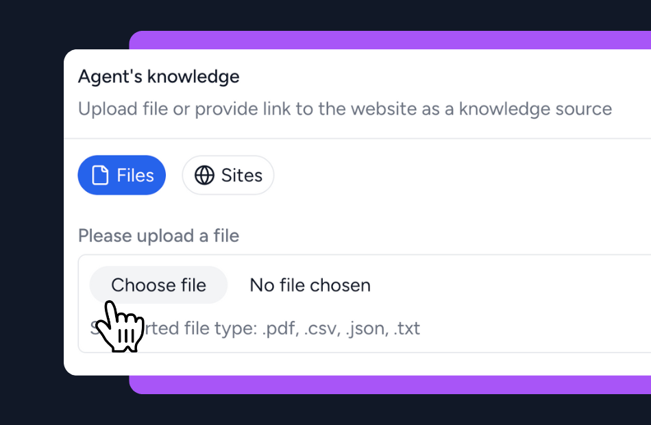 Custom knowledge base for AI agents