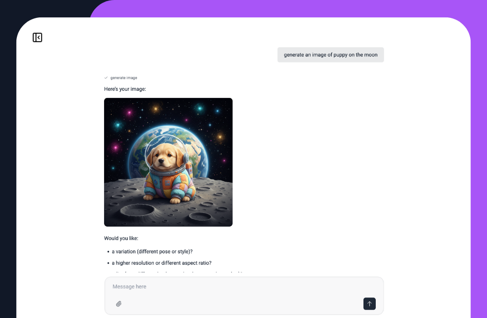 Customizable chat interface for AI agents