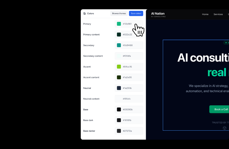 Manage theme colours