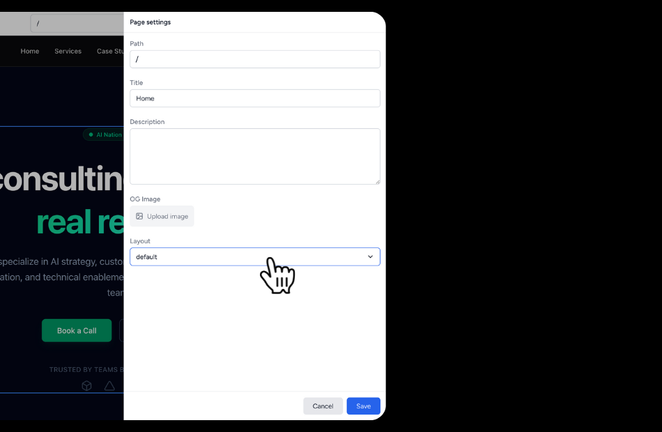 Create and manage layouts