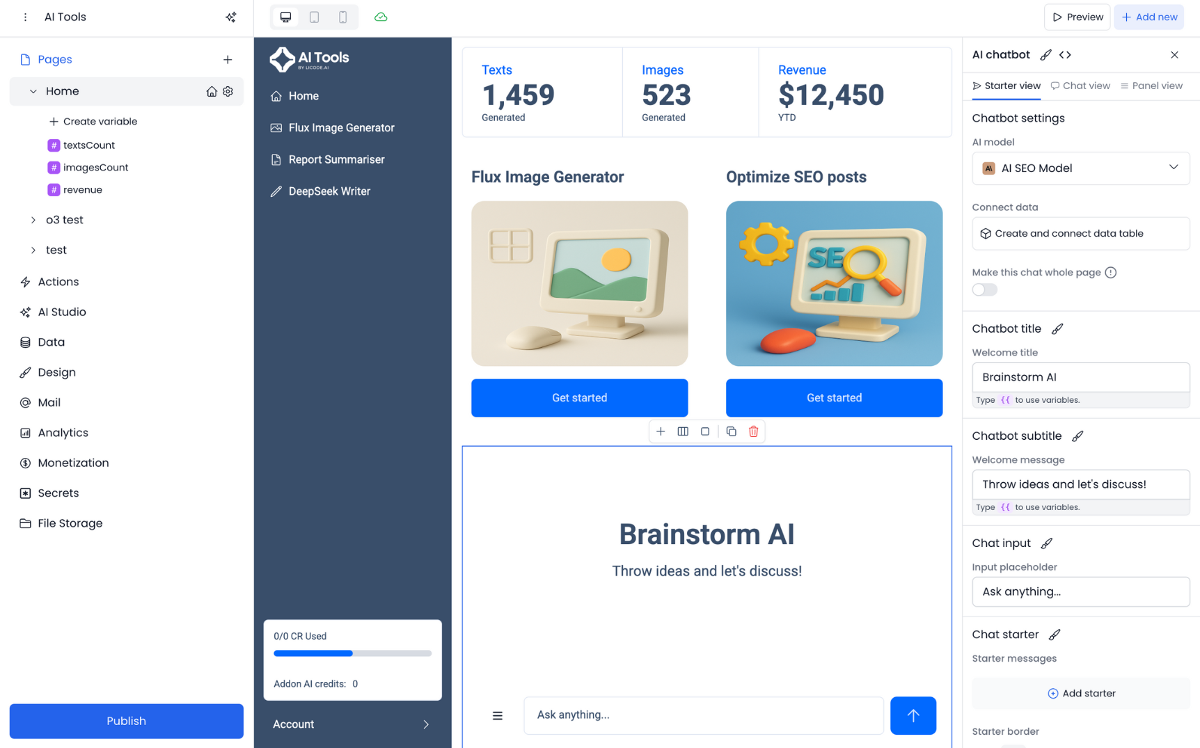 Product showcase